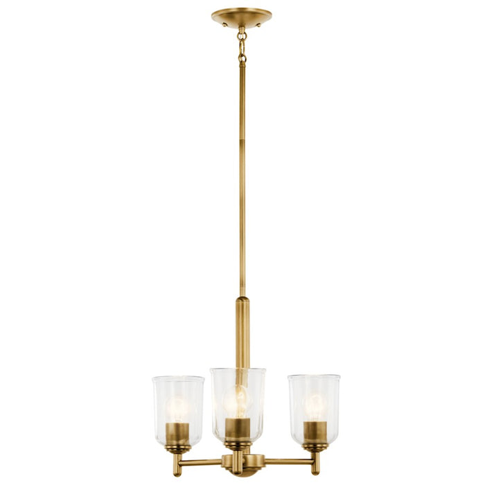 Kichler Shailene 3Lt Round 15.25" Chandelier 1 Tier Small, Brass