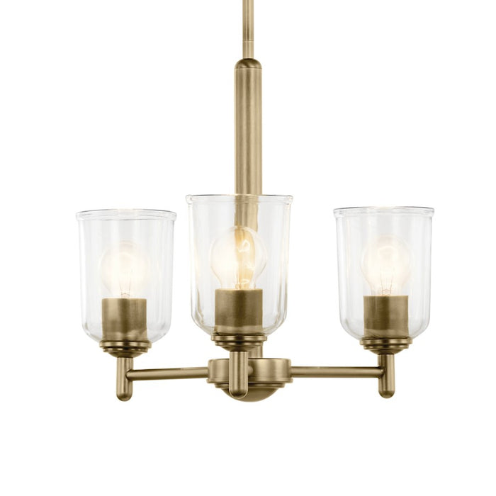 Kichler Shailene 3Lt Round 15.25" Chandelier 1 Tier Small, Brass