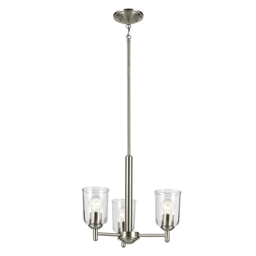 Kichler Shailene 3Lt Round 15.25" Chandelier 1 Tier Small, Nickel