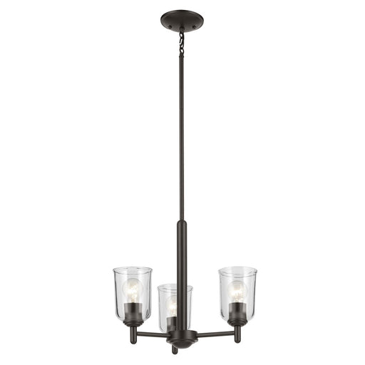 Kichler Shailene 3Lt Round 15.25" Chandelier 1 Tier Small, Bronze