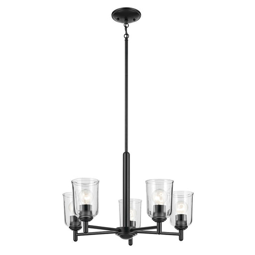 Kichler Shailene 5Lt Round 15.25" Chandelier 1 Tier Medium, Black