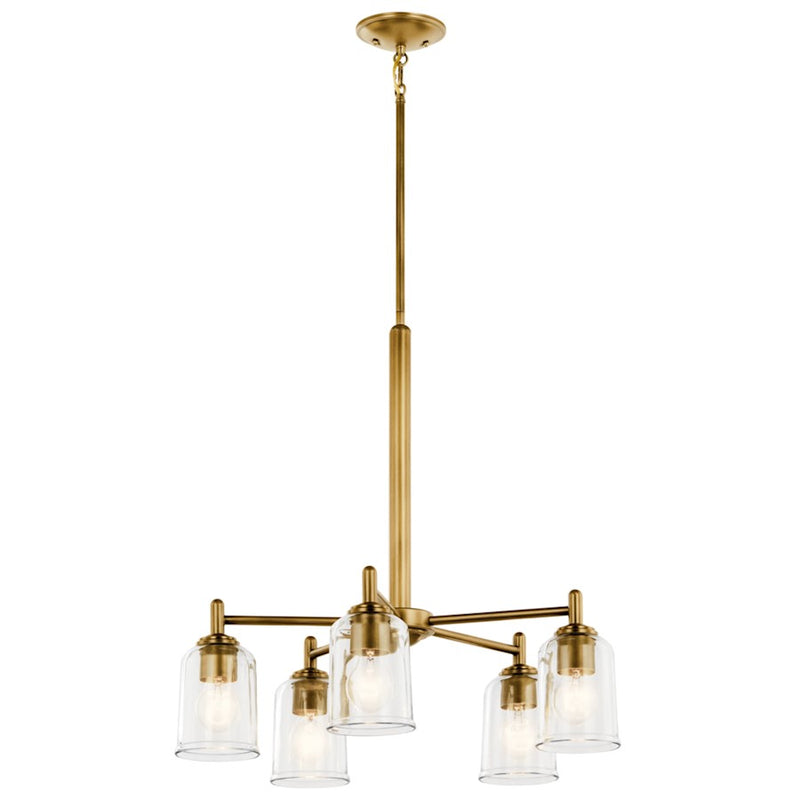 Kichler Shailene 5Lt Round 15.25" Chandelier 1 Tier Medium, Brass