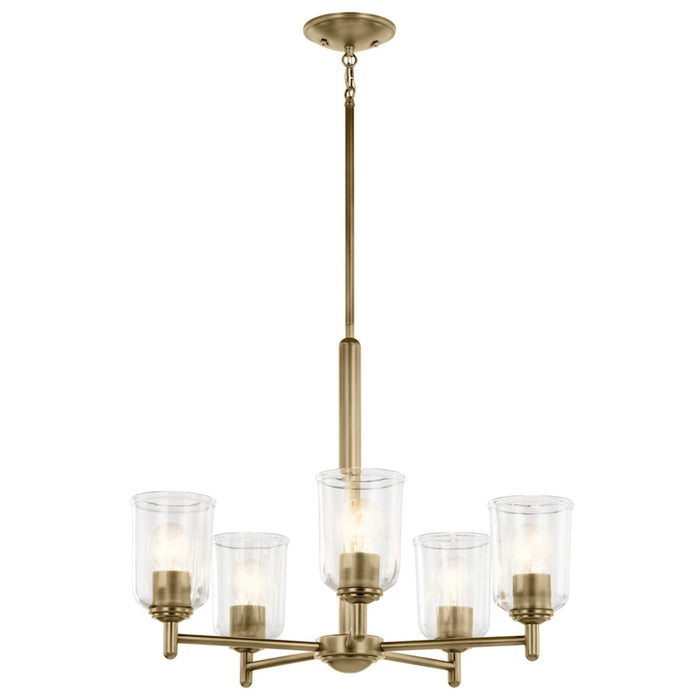 Kichler Shailene 5Lt Round 15.25" Chandelier 1 Tier Medium, Brass