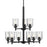 Kichler Shailene 9 Light 26.5" Chandelier 2 Tier Large, Black/Clear