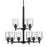 Kichler Shailene 9 Light 26.5" Chandelier 2 Tier Large, Black/Clear