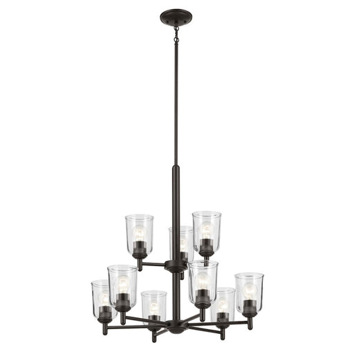 Kichler Shailene 9Lt 26.5" Chandelier 2 Tier Large, Bronze/Clear