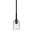 Kichler Shailene 1 Light Bell 11.25" Mini Pendant, Black/Clear