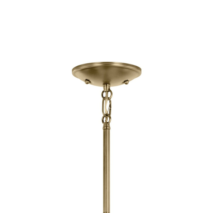 Kichler Shailene 1 Light Bell 11.25" Mini Pendant, Brass/Clear