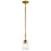 Kichler Shailene 1 Light Bell 11.25" Mini Pendant, Brass/Clear