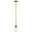 Kichler Shailene 1 Light Bell 11.25" Mini Pendant, Brass/Clear