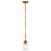 Kichler Shailene 1 Light Bell 11.25" Mini Pendant, Brass/Clear