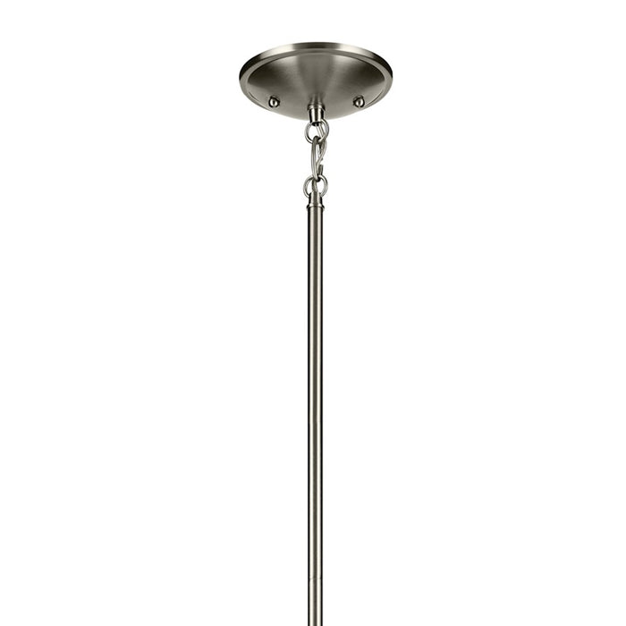 Kichler Shailene 1 Light Bell 11.25" Mini Pendant, Nickel/Clear