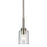 Kichler Shailene 1 Light Bell 11.25" Mini Pendant, Nickel/Clear