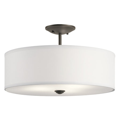 Kichler Shailene 3-Light Semi-Flush Mount | Olde Bronze Steel | Entryway & Hallway Lighting | 18 x 18 x 11.25 in | Model 43692OZ
