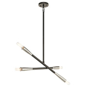 Kichler Branches 34in 4-Light Chandelier | Soft Contemporary Black | Dining Room & Foyer | 34 x 2.5 x 19.5 in | Model 43794BK