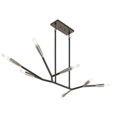 Kichler Branches 7-Light Chandelier 49in | Black Steel | Kitchen Island & Dining Room | 49 x 25 x 20 in | Model 43795BK
