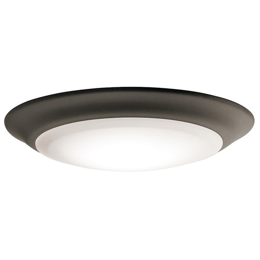 Kichler 7.5in LED Flush Mount | Utilitarian Olde Bronze Steel | Hallway & Bathroom Ceiling Light | 15W Integrated, 3000K | Model 43848OZLED30T