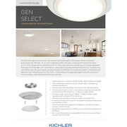 Kichler Gen Select 7in 1-Light LED Downlight | White Aluminum Surface Mount | Kitchen & Bathroom | 1.35 x 7.38 in | Model 43849WH5CCT
