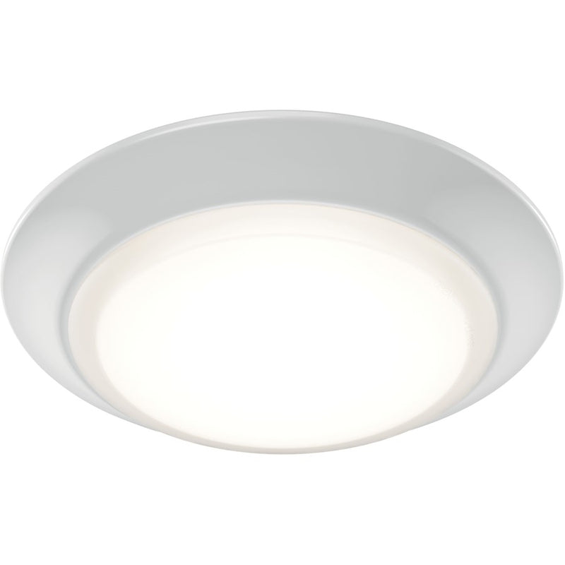 Kichler Gen Select 7in 1-Light LED Downlight | White Aluminum Surface Mount | Kitchen & Bathroom | 1.35 x 7.38 in | Model 43849WH5CCT