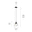 Kichler Avery 1 Light Mini Pendant, Black/Clear Seeded
