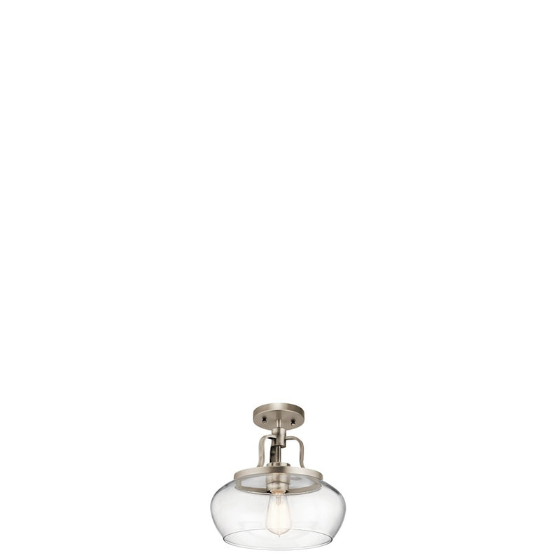 Kichler Davenport 12in 1-Light Pendant | Transitional Antique Pewter Metal | Kitchen Island & Dining Room | 12 x 12 x 10.5 in | Model 43903AP