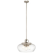 Kichler Davenport 18in 3-Light Semi Flush Pendant | Industrial Antique Pewter | Kitchen Island & Dining Room | 18 x 18 x 13 in | Model 43904AP