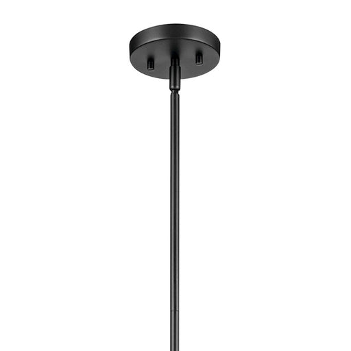 Kichler Avery 1 Light Cone 11.75" Pendant, Black/Clear