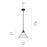 Kichler Avery 1 Light Cone 11.75" Pendant, Black/Clear