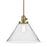 Kichler Avery 1 Light Cone 11.75" Pendant, Natural Brass/Clear