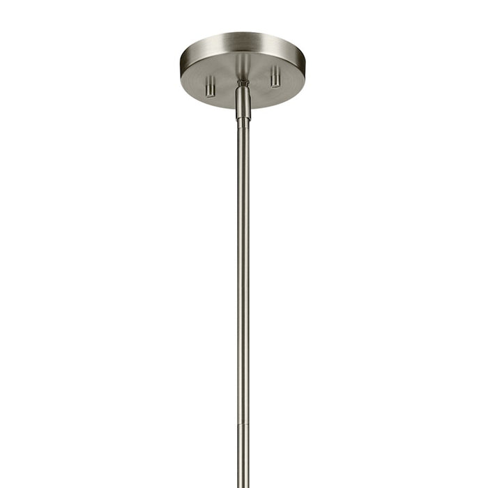 Kichler Avery 1 Light Cone 11.75" Pendant, Brushed Nickel/Clear