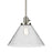 Kichler Avery 1 Light Cone 11.75" Pendant, Brushed Nickel/Clear