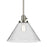 Kichler Avery 1 Light Cone 11.75" Pendant, Brushed Nickel/Clear