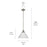 Kichler Avery 1 Light Cone 11.75" Pendant, Brushed Nickel/Clear