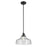 Kichler Avery 1 Light Cone 11.25" Pendant, Black/Clear - 43906BK