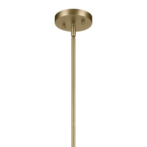 Kichler Avery 1 Light Cone 11.25" Pendant, Natural Brass/Clear