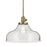 Kichler Avery 1 Light Cone 11.25" Pendant, Natural Brass/Clear