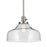 Kichler Avery 1 Light Cone 11.25" Pendant, Brushed Nickel/Clear