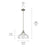 Kichler Avery 1 Light Cone 11.25" Pendant, Brushed Nickel/Clear