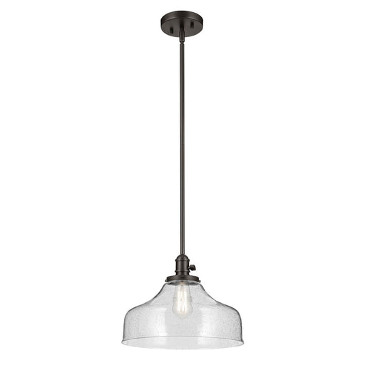 Kichler Avery 1 Light Cone 11.25" Pendant, Olde Bronze/Clear