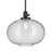 Kichler Avery 1 Light Globe 14" Pendant, Black/Clear