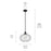 Kichler Avery 1 Light Globe 14" Pendant, Black/Clear