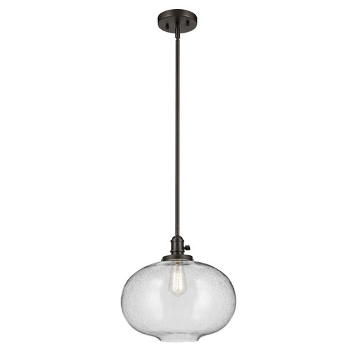 Kichler Avery 1 Light Globe 14" Pendant, Olde Bronze/Clear