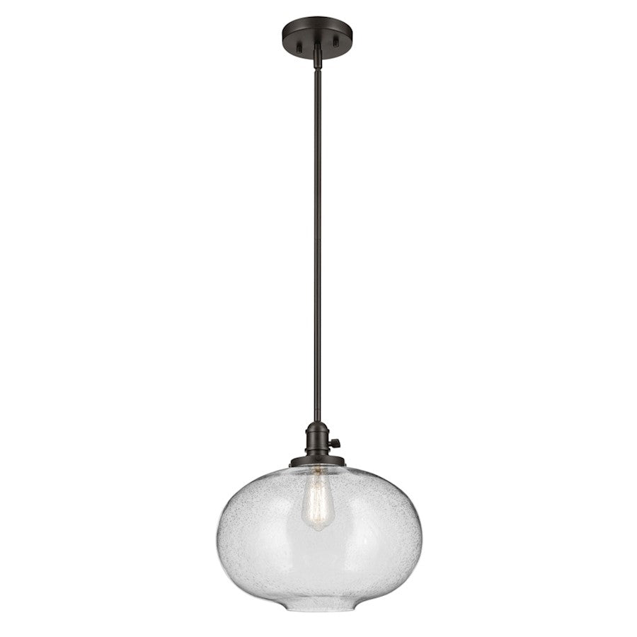 Kichler Avery 1 Light Globe 14" Pendant, Olde Bronze/Clear