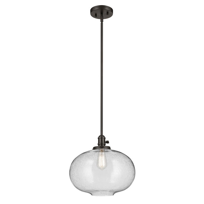 Kichler Avery 1 Light Globe 14" Pendant, Olde Bronze/Clear - 43911OZ