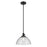 Kichler Avery 1 Light Dome 11" Pendant, Black/Clear - 43912BK