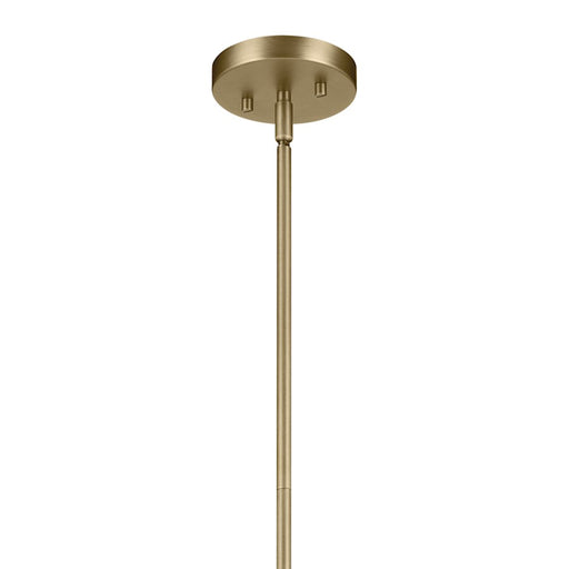 Kichler Avery 1 Light Dome 11" Pendant, Natural Brass/Clear