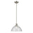 Kichler Avery 1 Light Dome 11" Pendant, Brushed Nickel/Clear - 43912NI