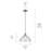 Kichler Avery 1 Light Dome 11" Pendant, Brushed Nickel/Clear