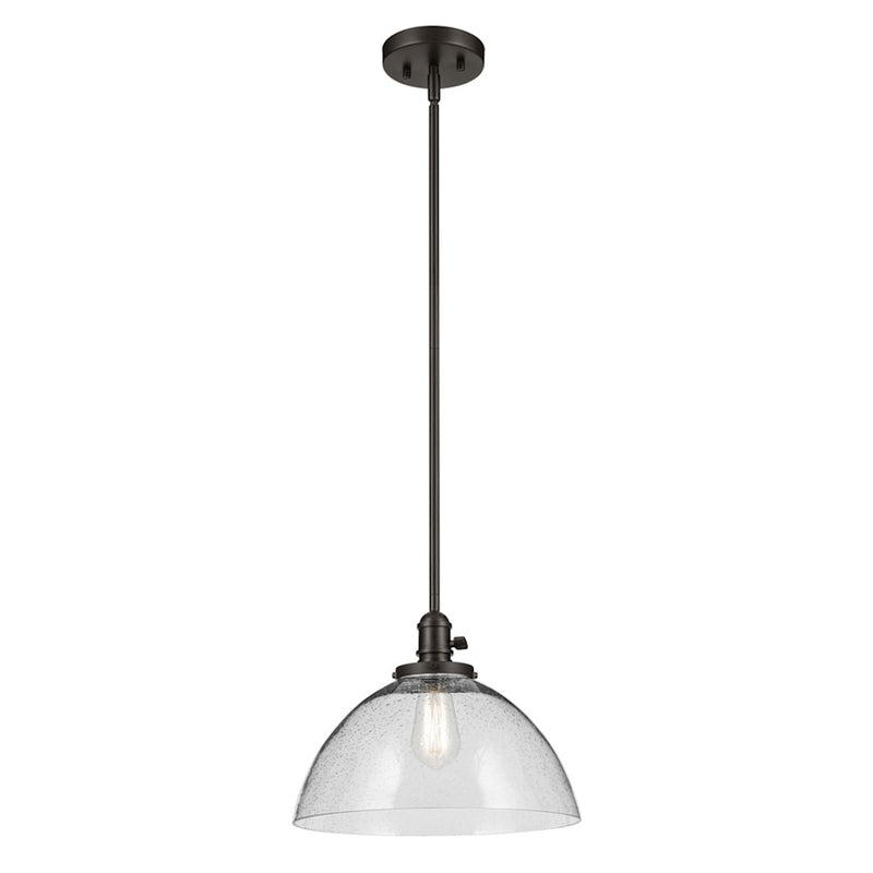 Kichler Avery 1 Light Dome 11" Pendant, Olde Bronze/Clear