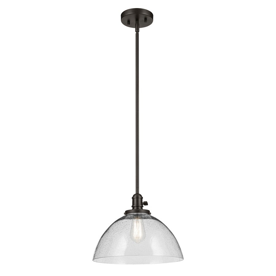 Kichler Avery 1 Light Dome 11" Pendant, Olde Bronze/Clear